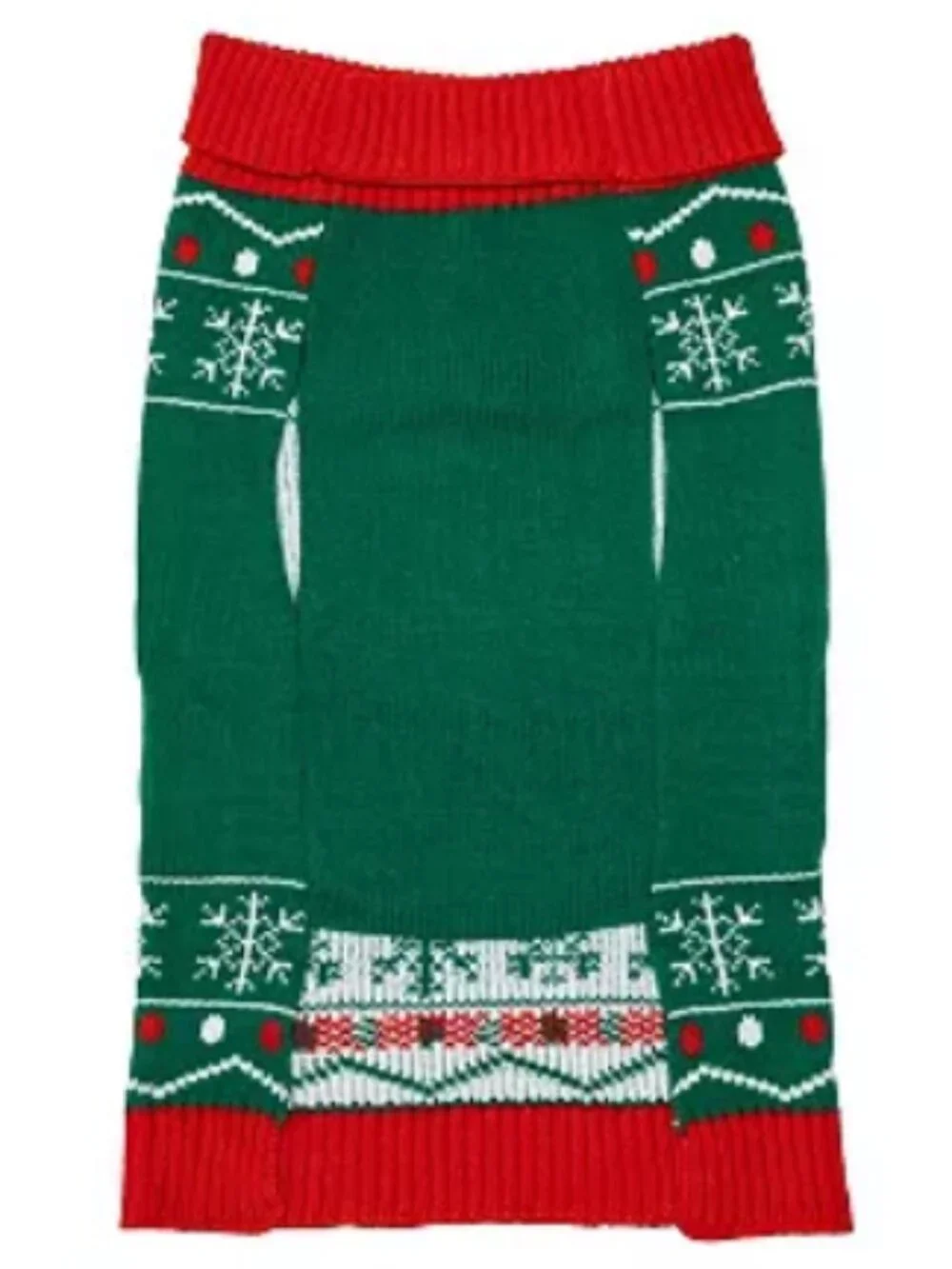 NWT~ Peanuts Snoopy & Woodstock Green & Red Knit Holiday Pet Sweater (Size:  XL)
